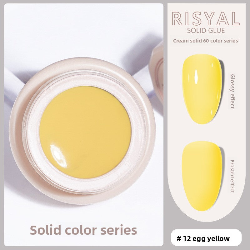 Ice-Clear solid nail polish glue, egg yellow gel color